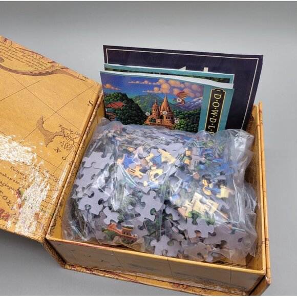 Dowdle Puzzle Imaginary Dragons Folk Art 500 Piece Jigsaw Puzzle 16 x 20 - Picture 5 of 6